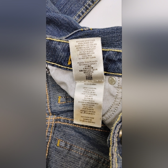 Levi's Super Skinny Blue Jeans Girls Sz 7 Stretch Dark Wash Low Rise D-2 - Picture 8 of 11